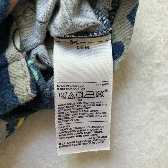 Old Navy Baby Romper 0-3M | Navy Jungle Animal Print GUC - Picture 6 of 16